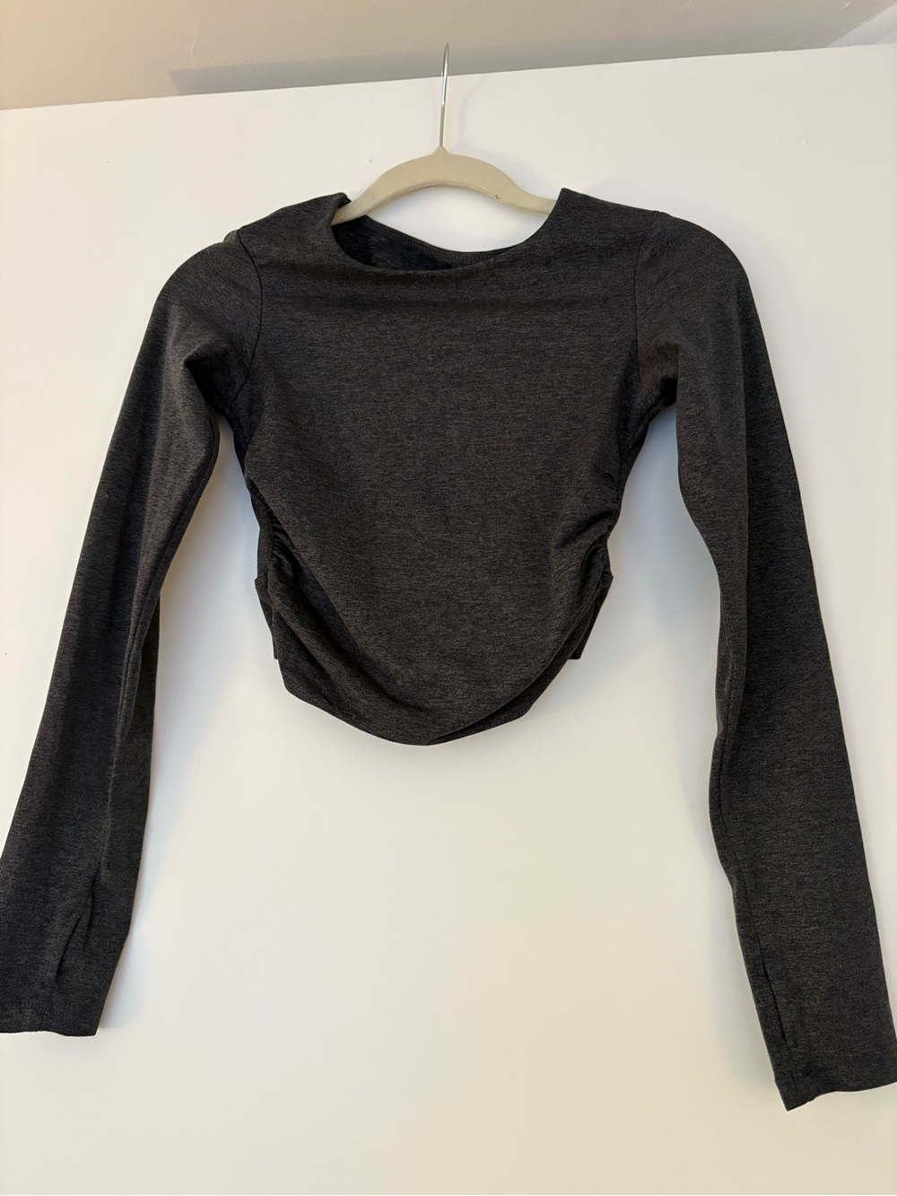 Varley cropped active top in heather grey - size S